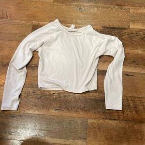 White long sleeve crop top - size small